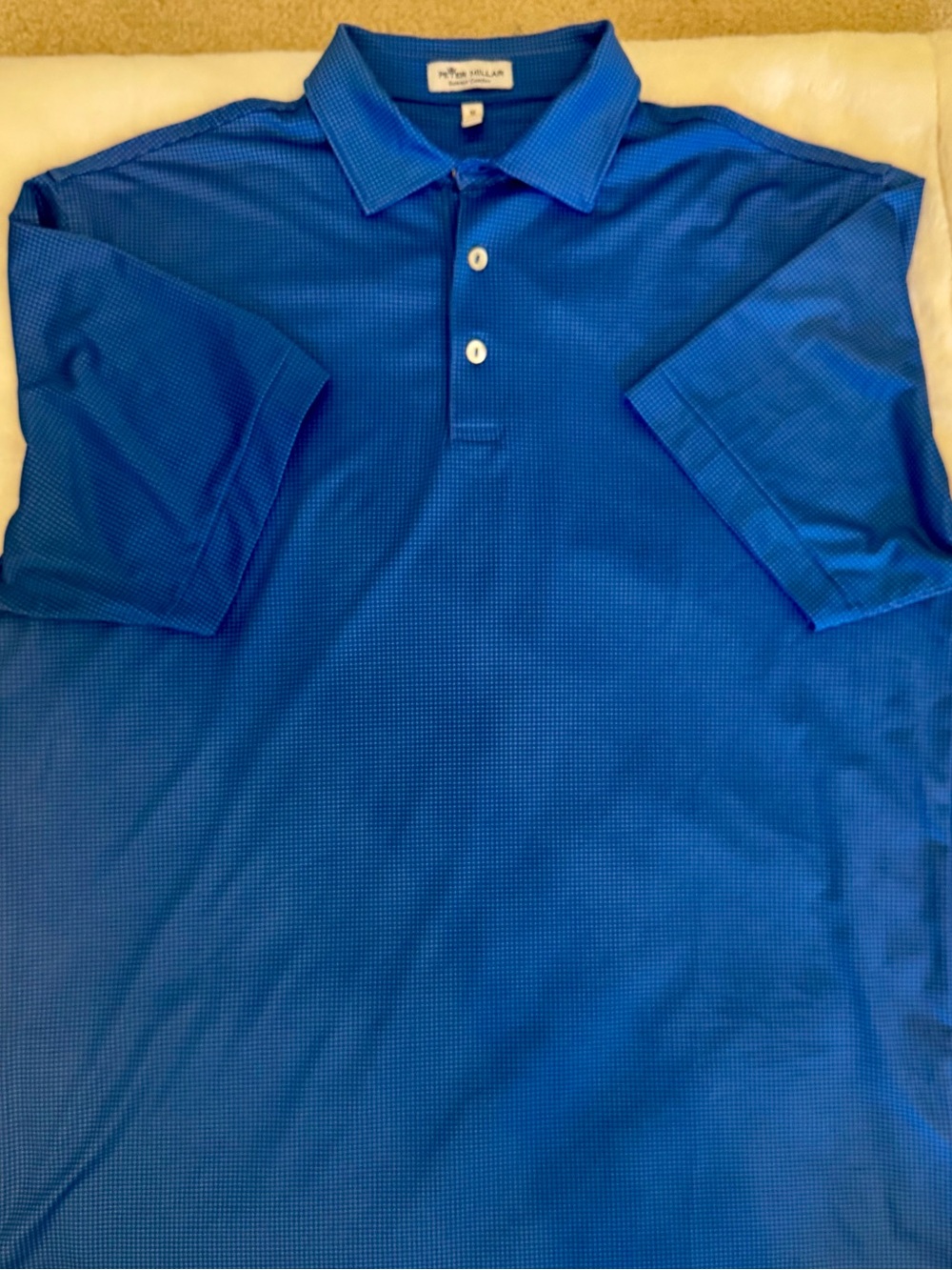 Men’s Peter Millar Royal Blue ‘Summer Comfort’ Golf Polo, Size Medium (M)
